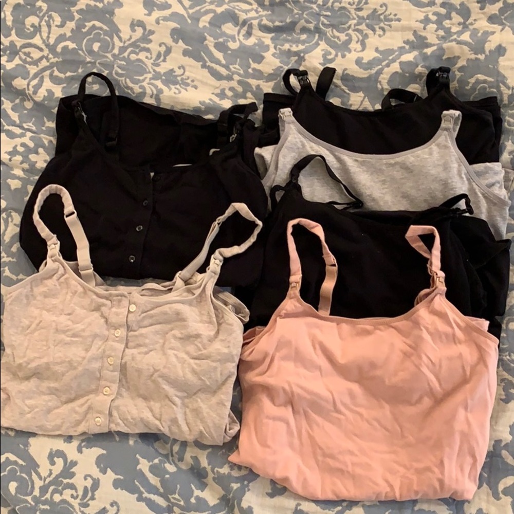 Set of 6 nursing tanks from Target- Size small